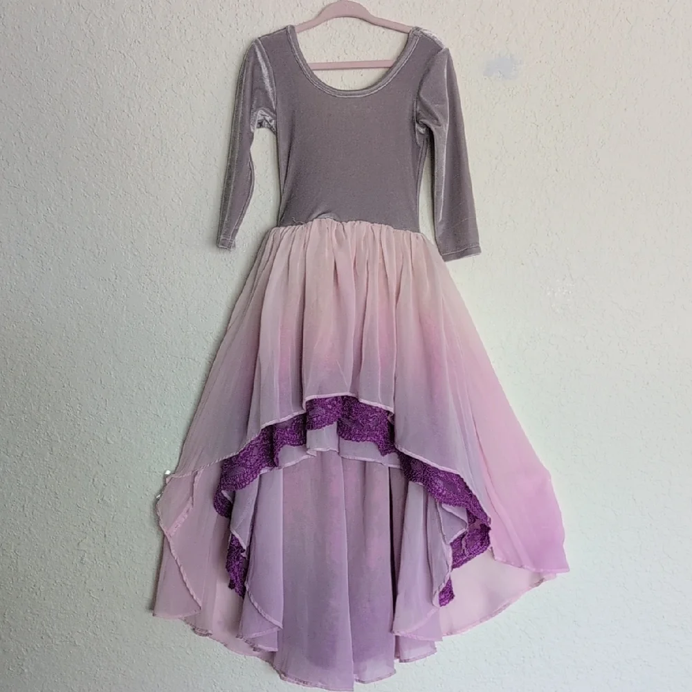 PLEIADES Purple and Pink Dress 4T